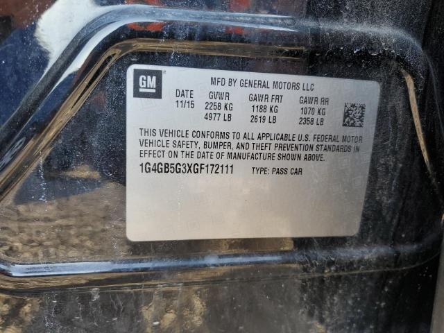 Photo 10 from auction – 2016 BUICK LACROSSE with VIN 1G4GB5G3XGF172111