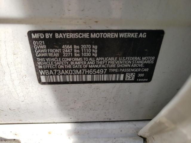 Photo 10 from auction – 2021 BMW 228XI with VIN WBA73AK03M7H65497