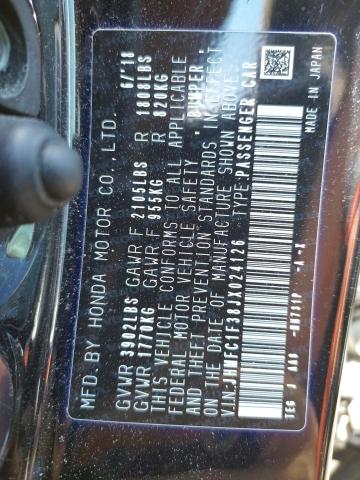 Photo 10 from auction – 2018 HONDA CIVIC EX with VIN JHMFC1F38JX024126