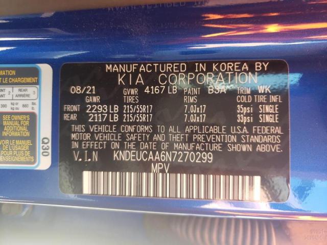 Photo 10 from auction – 2022 KIA SELTOS S with VIN KNDEUCAA6N7270299