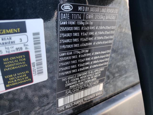 Photo 10 from auction – 2015 LAND ROVER RANGE ROVE with VIN SALGS2TF7FA201409