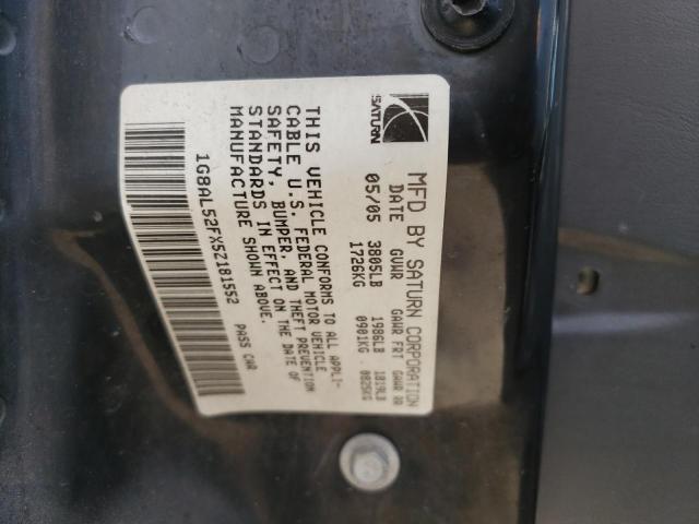 Photo 10 from auction – 2005 SATURN ION LEVEL with VIN 1G8AL52FX5Z181552