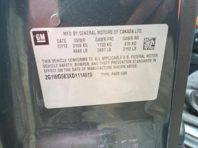 Photo 10 from auction – 2013 CHEVROLET IMPALA LT with VIN 2G1WG5E3XD1114919