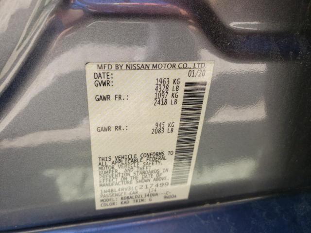 Photo 10 from auction – 2020 NISSAN ALTIMA S with VIN 1N4BL4BV3LC217499