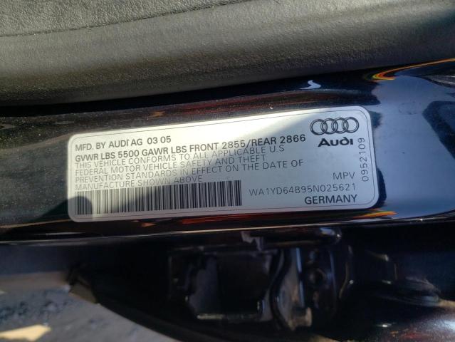 Photo 10 from auction – 2005 AUDI ALLROAD with VIN WA1YD64B95N025621