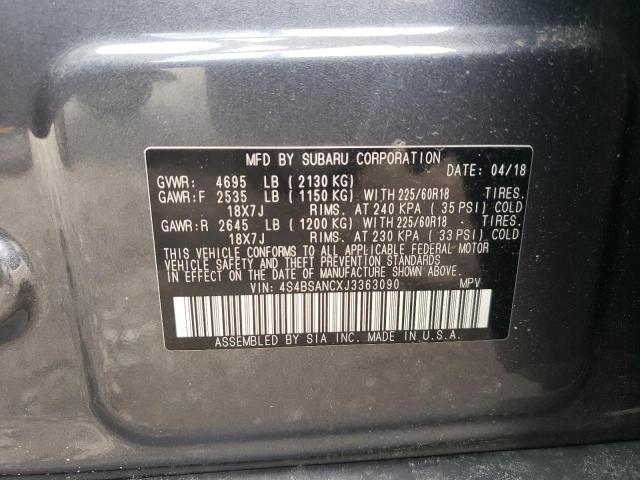 Photo 10 from auction – 2018 SUBARU OUTBACK 2. with VIN 4S4BSANCXJ3363090