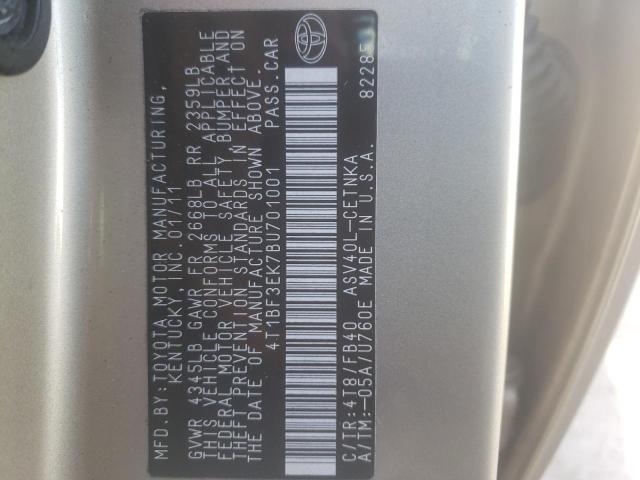 Photo 10 from auction – 2011 TOYOTA CAMRY BASE with VIN 4T1BF3EK7BU701001