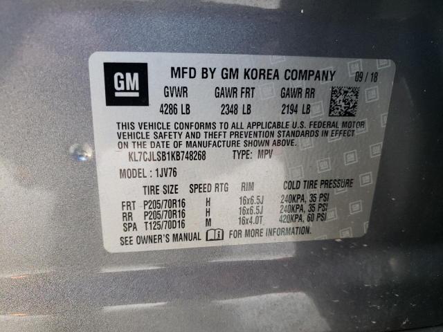 Photo 10 from auction – 2019 CHEVROLET TRAX 1LT with VIN KL7CJLSB1KB748268