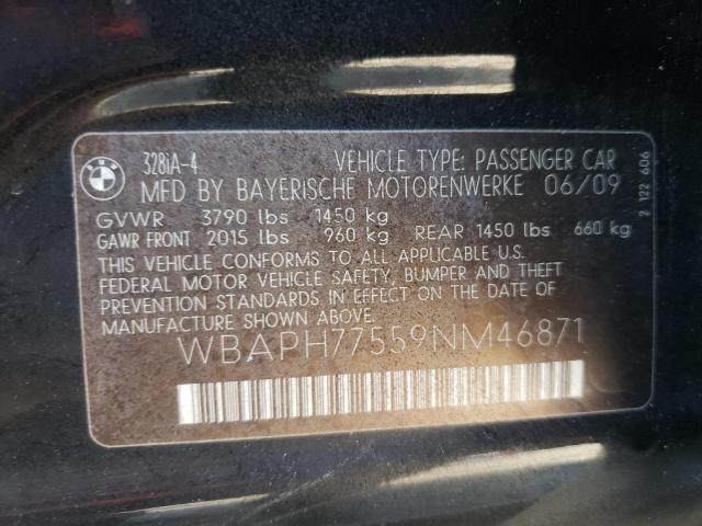 Photo 10 from auction – 2009 BMW 328I with VIN WBAPH77559NM46871