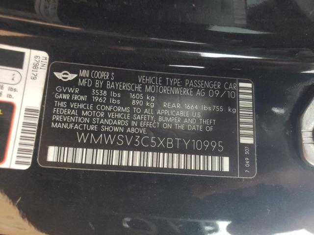 Photo 10 from auction – 2011 MINI COOPER S with VIN WMWSV3C5XBTY10995