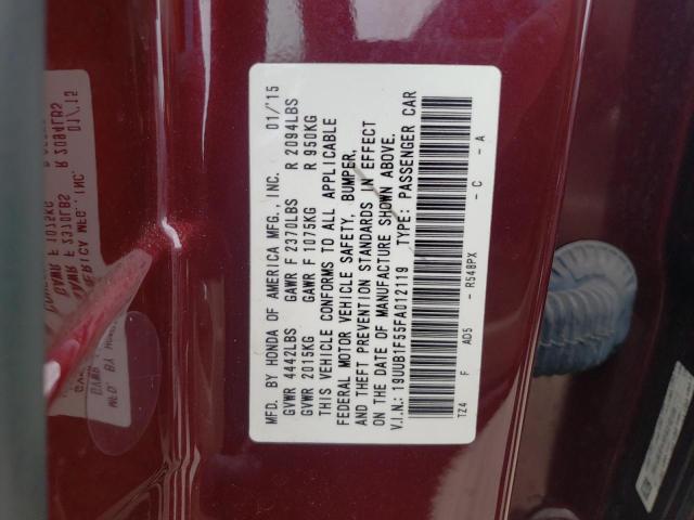 Photo 10 from auction – 2015 ACURA TLX TECH with VIN 19UUB1F55FA012119