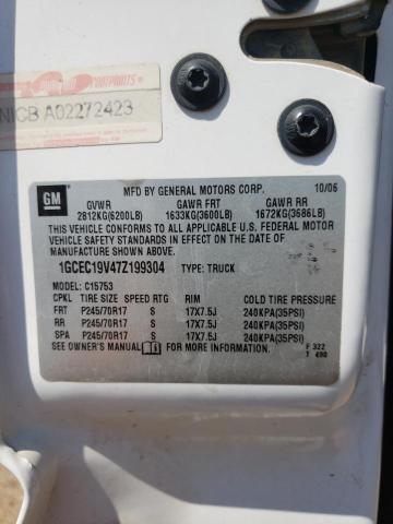 Photo 10 from auction – 2007 CHEVROLET SILVERADO with VIN 1GCEC19V47Z199304