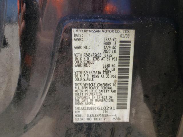 Photo 10 from auction – 2009 NISSAN PATHFINDER with VIN 5N1AR18U89C610291