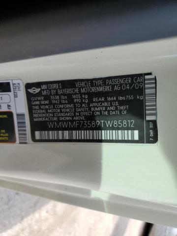 Photo 10 from auction – 2009 MINI COOPER S with VIN WMWMF73589TW85812