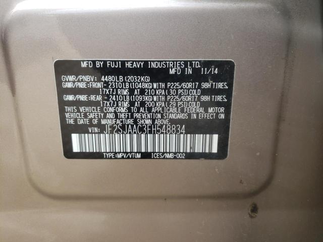 Photo 10 from auction – 2015 SUBARU FORESTER 2 with VIN JF2SJAAC3FH548834