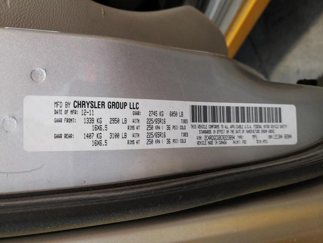 Photo 10 from auction – 2012 DODGE GRAND CARA with VIN 2C4RDGCG8CR223894
