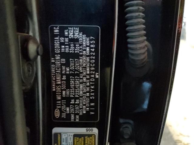 Photo 10 from auction – 2012 KIA SORENTO BA with VIN 5XYKTDA29CG224857