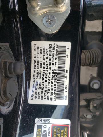 Photo 10 from auction – 2011 HONDA CIVIC LX with VIN 19XFA1F50BE006813