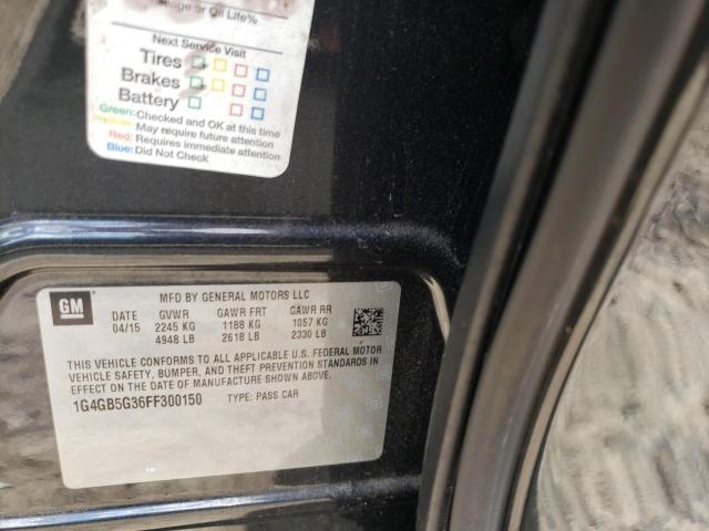 Photo 10 from auction – 2015 BUICK LACROSSE with VIN 1G4GB5G36FF300150