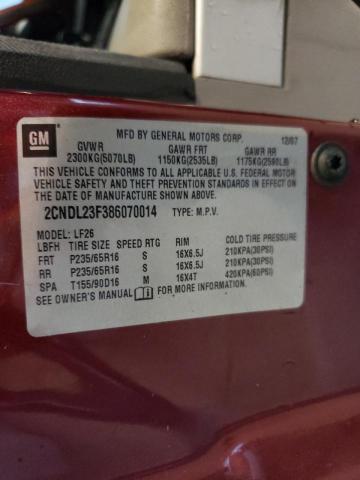 Photo 10 from auction – 2008 CHEVROLET EQUINOX LS with VIN 2CNDL23F386070014