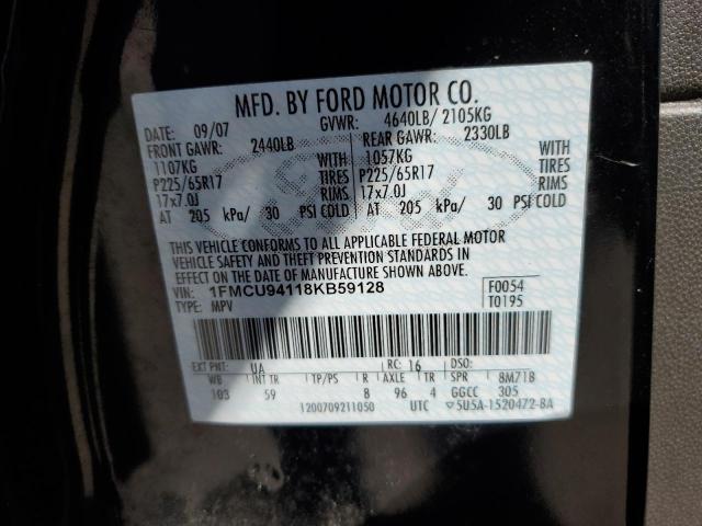 Photo 10 from auction – 2008 FORD ESCAPE LIM with VIN 1FMCU94118KB59128