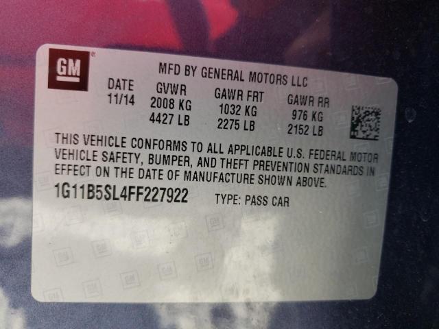Photo 10 from auction – 2015 CHEVROLET MALIBU LS with VIN 1G11B5SL4FF227922