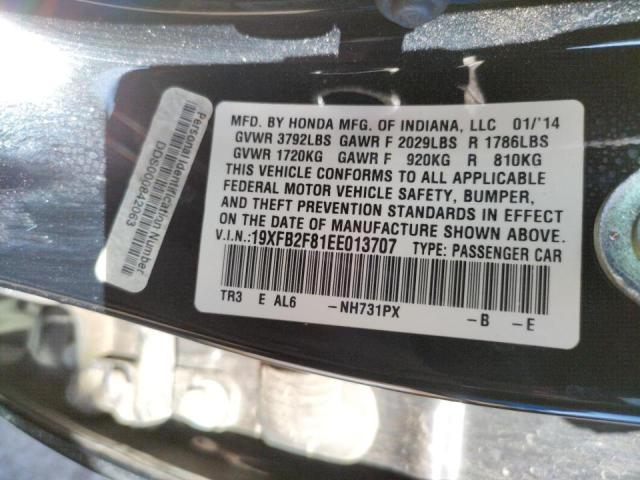 Photo 10 from auction – 2014 HONDA CIVIC EX with VIN 19XFB2F81EE013707