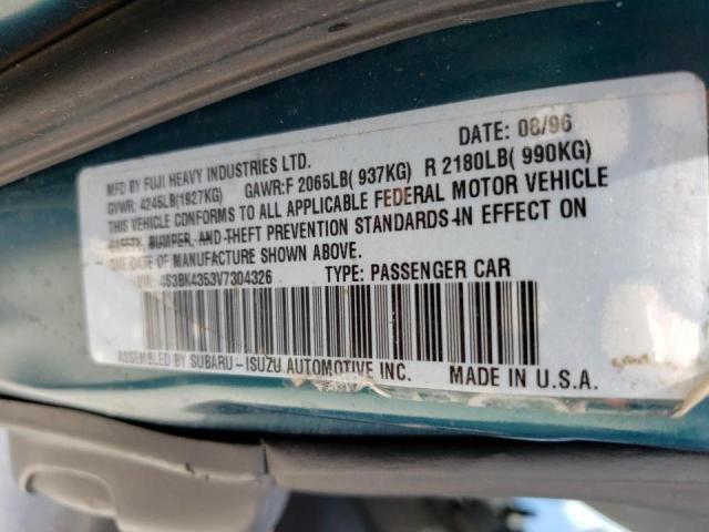 Photo 10 from auction – 1997 SUBARU LEGACY L with VIN 4S3BK4353V7304326