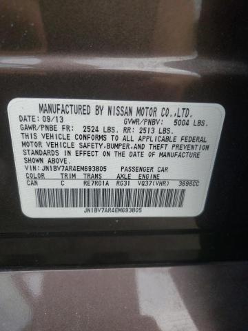 Photo 10 from auction – 2014 INFINITI Q50 BASE with VIN JN1BV7AR4EM693805