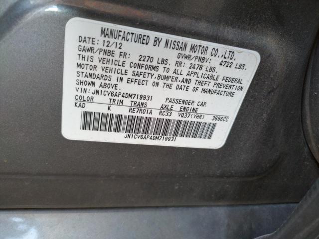 Photo 10 from auction – 2013 INFINITI G37 BASE with VIN JN1CV6AP4DM719931