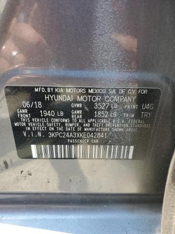 Photo 10 from auction – 2019 HYUNDAI ACCENT SE with VIN 3KPC24A3XKE042841