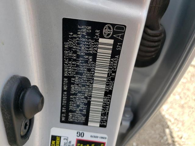 Photo 10 from auction – 2015 TOYOTA COROLLA L with VIN 2T1BURHE4FC249997