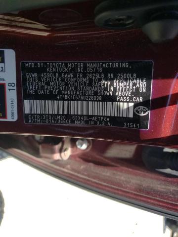 Photo 10 from auction – 2016 TOYOTA AVALON XLE with VIN 4T1BK1EB7GU226098