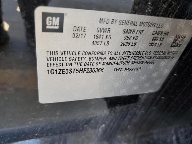 Photo 10 from auction – 2017 CHEVROLET MALIBU LT with VIN 1G1ZE5ST5HF236366
