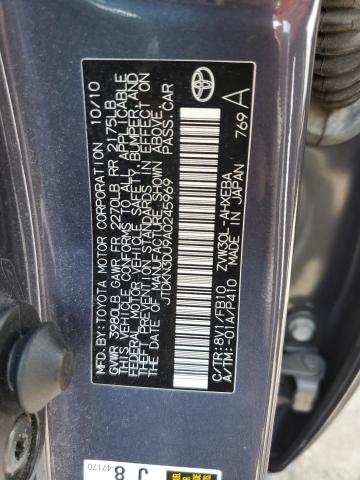 Photo 10 from auction – 2010 TOYOTA PRIUS with VIN JTDKN3DU9A0245969