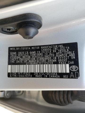Photo 10 from auction – 2014 TOYOTA COROLLA L with VIN 2T1BURHE2EC125239