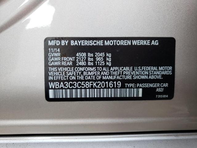 Photo 10 from auction – 2015 BMW 320 I XDRI with VIN WBA3C3C58FK201619