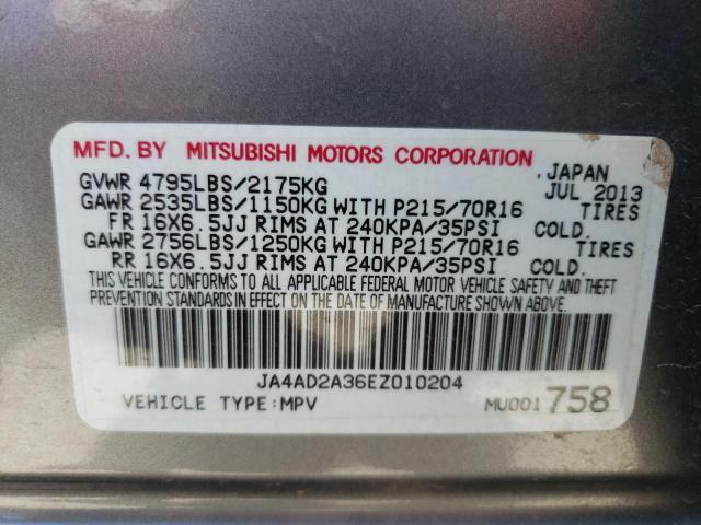 Photo 10 from auction – 2014 MITSUBISHI OUTLANDER with VIN JA4AD2A36EZ010204