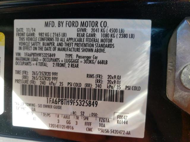 Photo 10 from auction – 2015 FORD MUSTANG with VIN 1FA6P8TH9F5325849