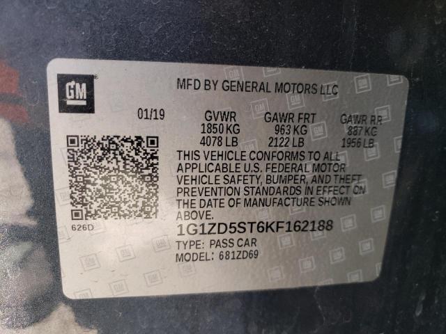 Photo 10 from auction – 2019 CHEVROLET MALIBU LT with VIN 1G1ZD5ST6KF162188