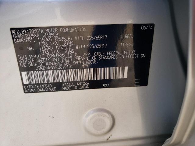 Photo 10 from auction – 2014 TOYOTA RAV4 LE with VIN JTMZFREV9EJ019131