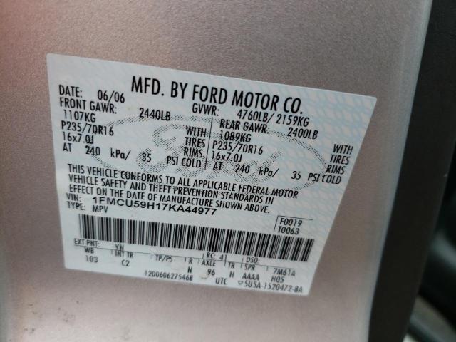 Photo 10 from auction – 2007 FORD ESCAPE HEV with VIN 1FMCU59H17KA44977