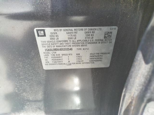 Photo 10 from auction – 2014 GMC TERRAIN SL with VIN 2GKALMEK4E6293546