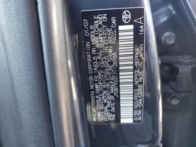 Photo 10 from auction – 2007 TOYOTA YARIS with VIN JTDBT923171128988