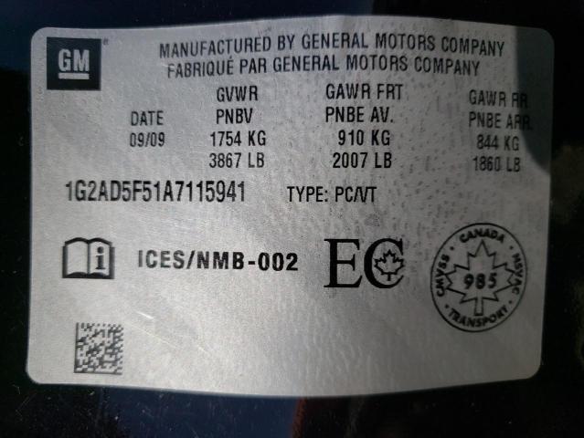 Photo 10 from auction – 2010 PONTIAC G5 SE with VIN 1G2AD5F51A7115941