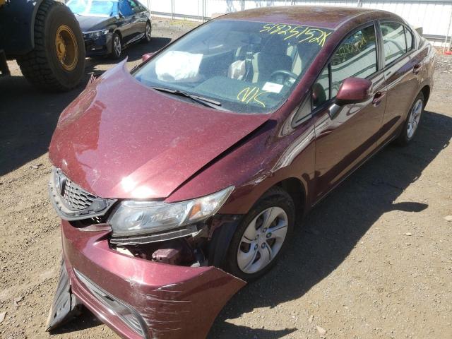Photo 2 from auction – 2013 HONDA CIVIC LX with VIN 19XFB2F50DE052115