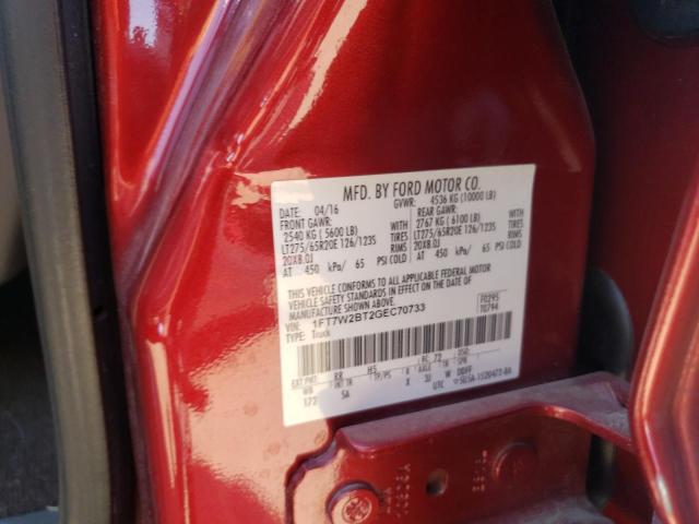 Photo 10 from auction – 2016 FORD F250 SUPER with VIN 1FT7W2BT2GEC70733