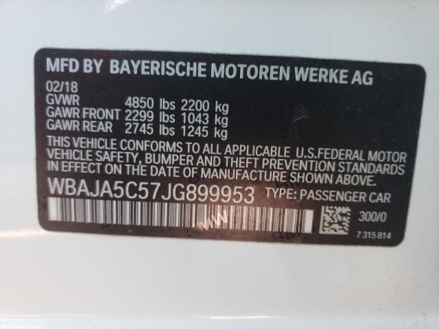 Photo 10 from auction – 2018 BMW 530 I with VIN WBAJA5C57JG899953