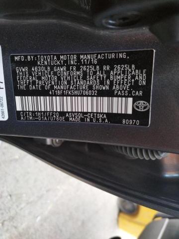 Photo 10 from auction – 2017 TOYOTA CAMRY LE with VIN 4T1BF1FK5HU706032
