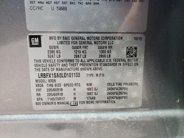 Photo 10 from auction – 2020 BUICK ENVISION P with VIN LRBFX1SA0LD101133